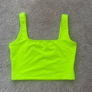 Neon Green Cropped Tank